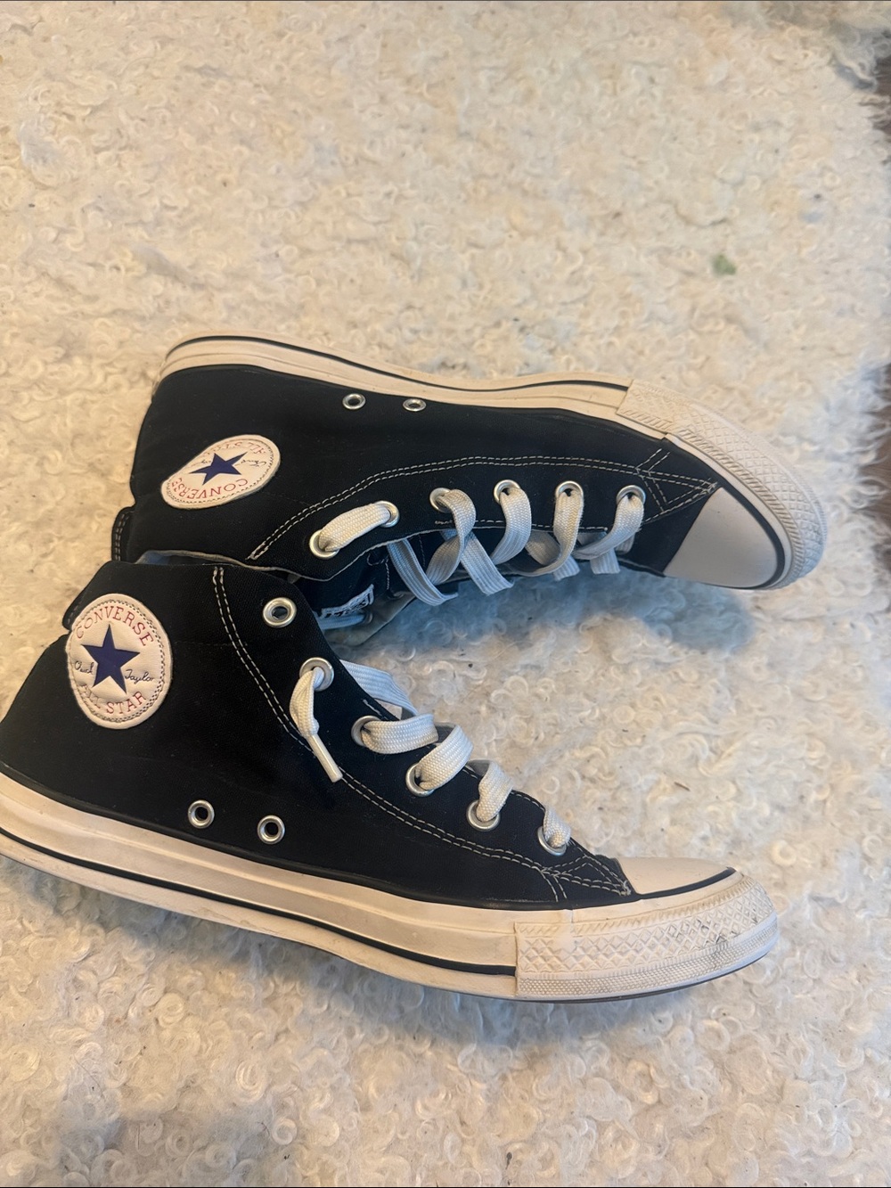 Converse Black High-Top Sneakers with White Accents